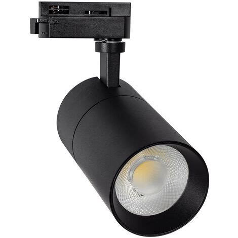 Spot LED sur Rail Monophasé 20W Mallet Dimmable CCT Noir