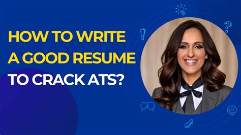 How To Write A Good Resume To Crack Ats Youtube