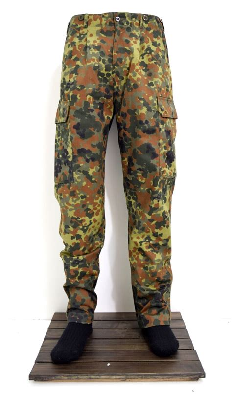 New German Army Combat Trousers Heavy Duty Cotton Flecktarn Camo Cargo