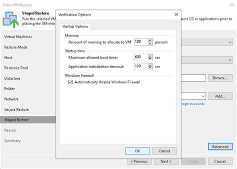 Step Specify Staged Restore Settings User Guide For Vmware Vsphere