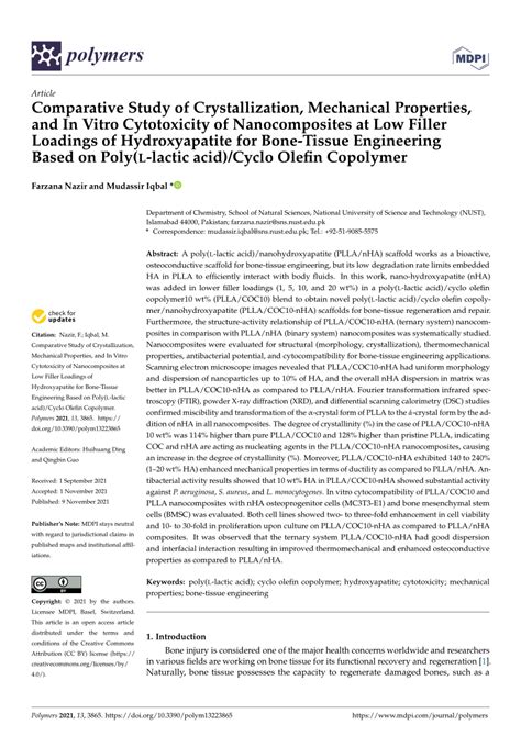 PDF Comparative Study Of Crystallization Mechanical Properties And