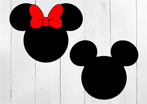 Mrs And Mr Mickey Ears Svg File Mickey And Minnie Head Svg Disney Svg