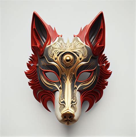 Wolf Mask 2 Wolf Mask Kitsune Mask Masks Art