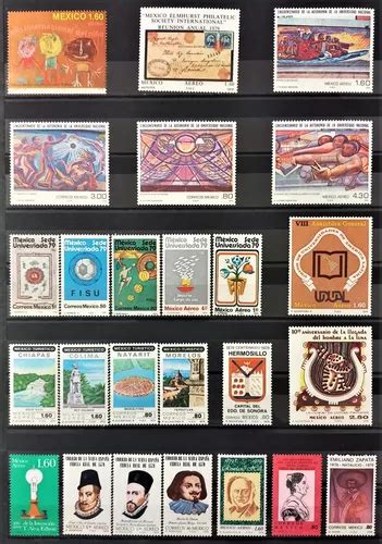 M Xico Lote De Timbres Postales Diferentes Mint