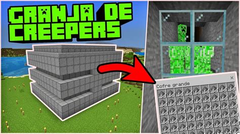 Granja de Creepers Pólvora Fácil y Compacta Para Minecraft Bedrock 1 20