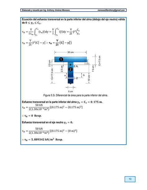 Esfuerzo Cortante Transversal En Vigas Ejercicios Resueltos Pdf