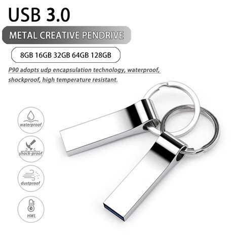 Unidad Flash USB 128 De Alta Velocidad Pen Drive De Metal 3 0 8GB