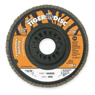 940189 9 Weiler Flap Disc 7 8 In Mounting Hole Size 80 Abrasive Grit