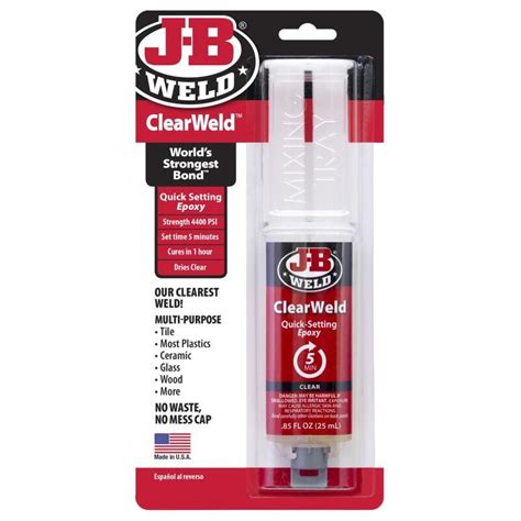 Jb Weld Clearweld Clear Epoxy Syringe Ml Car Care Hyper Drive