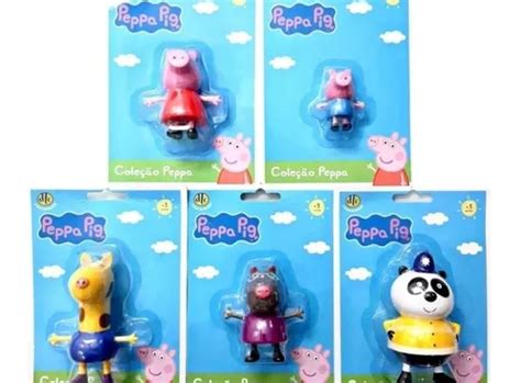 Kit Bonecos Miniatura Peppa Pig George E Amigos Dtc