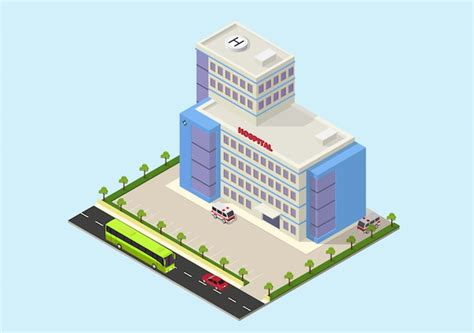 Premium Vector Hospital Isometric 3d Building