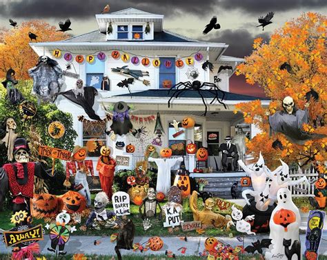 White Mountain Halloween At The House 1000 Piece Jigsaw