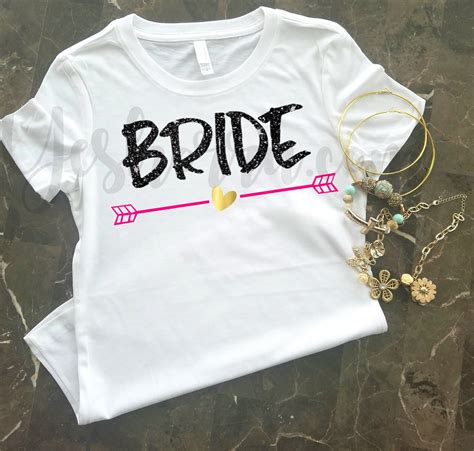 Bride Shirt Brides T Shirt Glitter And Hot Pink Bride Etsy