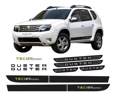 Kit Adesivos Duster Faixa Lateral Techroad E Soleira Kitdst2