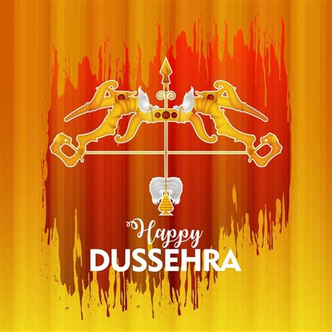 Premium Vector | Happy dussehra design concept card