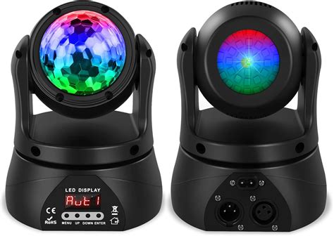 UKing Disco Ball Light Mini Moving Head Party Light 15 Channel Dmx512