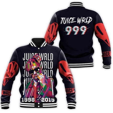 Juice Wrld 999 3d Rap Hip Hop Baseball Jacket Homefavo