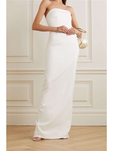 Safiyaa Azrael Strapless Stretch Crepe Gown Net A Porter