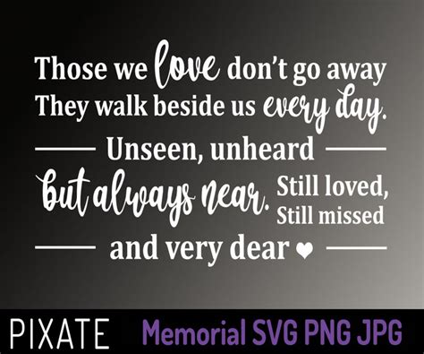 Those We Love Don T Go Away Svg Png Memorial Clip Art Etsy