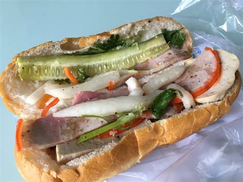 Bánh Mì Thịt Vietnamese Pork Meat Sandwich Bread Roll Delicious Vietnam