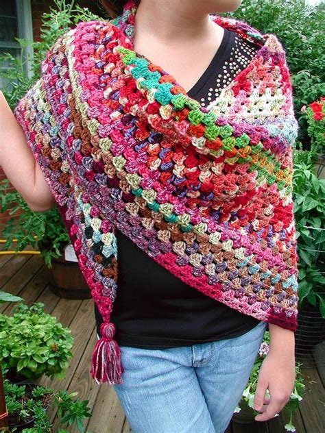 Granny Square Shawl Crochet Sweaters Shrugs Etc Crochet Crochet