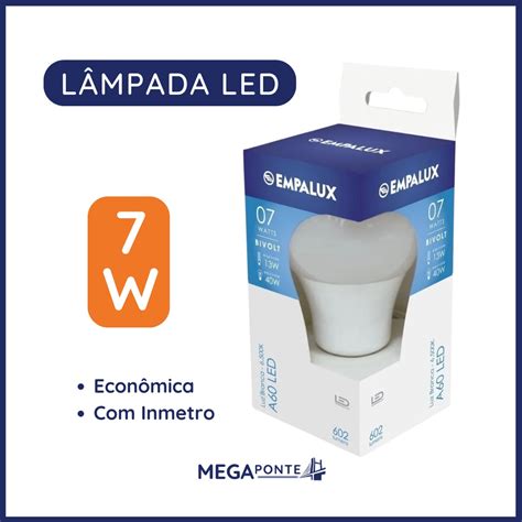 Lampada Led Bulbo 7w Branca Fria 6500k 110 220v Shopee Brasil