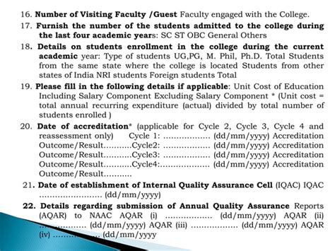 Assessment Accreditation Process Of Naac In Revised Accreditation