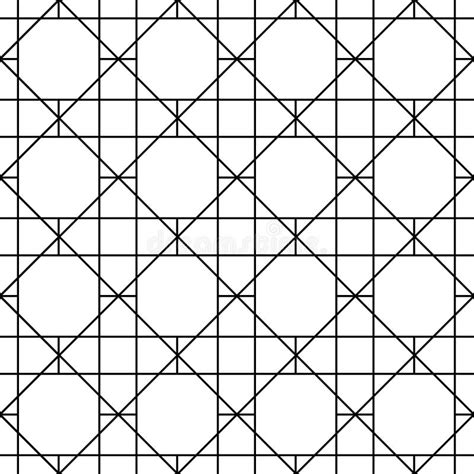 Vector Seamless Pattern Modern Stylish Texture With Monochrome Trellis