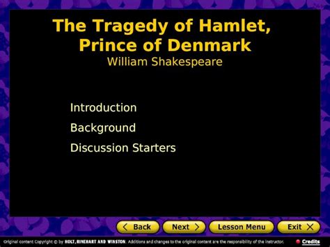 Ppt The Tragedy Of Hamlet Prince Of Denmark William Shakespeare