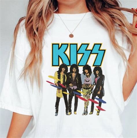 Vintage Kiss S Asylum World Tour Baseball T Shirt Ebay