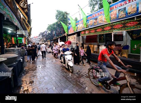 The Streets Around The Mughal Masjid Iranian Mosque During The