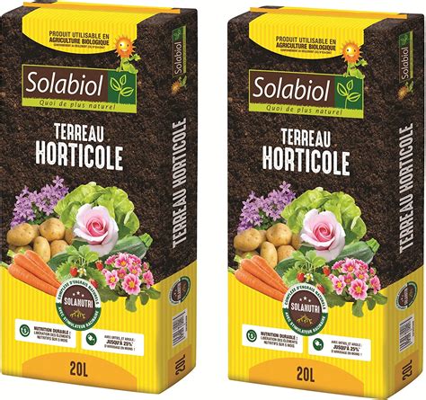 Terreau Horticole Solabiol Sac L Uab Plantes Sol Soins Acc