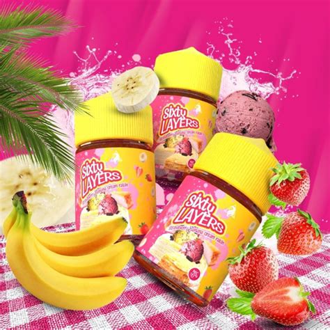 Jual Sixty Layers V3 Strawberry Banana Cream Raisin 60ML By After8