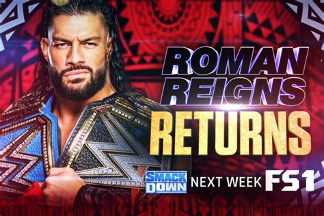 Roman Reigns Set To Return On 10 28 Wwe Smackdown Intercontinental