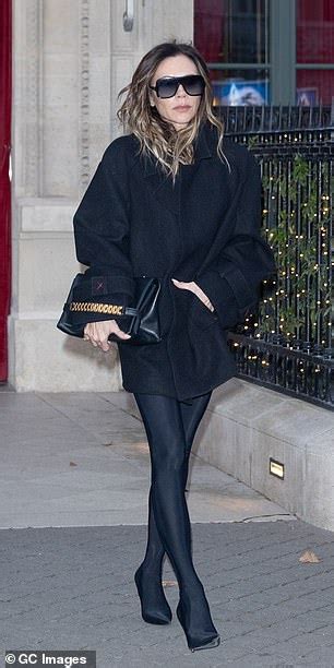 Victoria Beckham Puts On A Leggy Display In An All Black Ensemble In