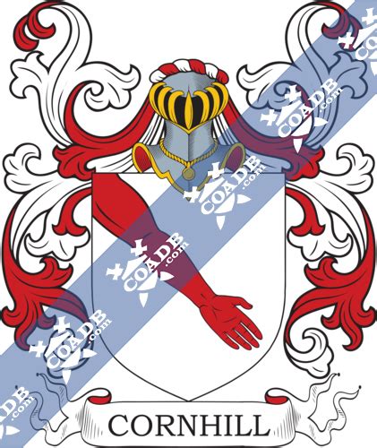 Cornhill Family Crest, Coat of Arms and Name History