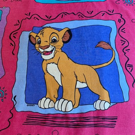 Vintage Disney The Lion King Twin Size Flat Sheet Etsy