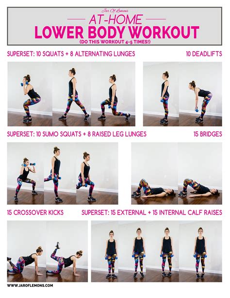 At Home Lower Body Workout Jar Of Lemons