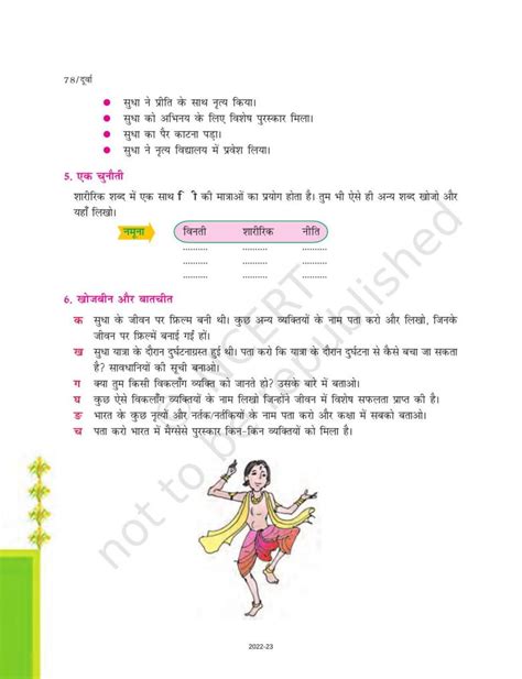 Ncert Book For Class 7 Hindi Durva Chapter 13 नृत्यांगना सुधा चंद्रन जीवनी Indcareer Schools