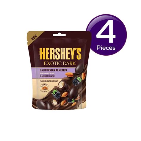hersheys exotic dark chocolate californian almonds  blackberry