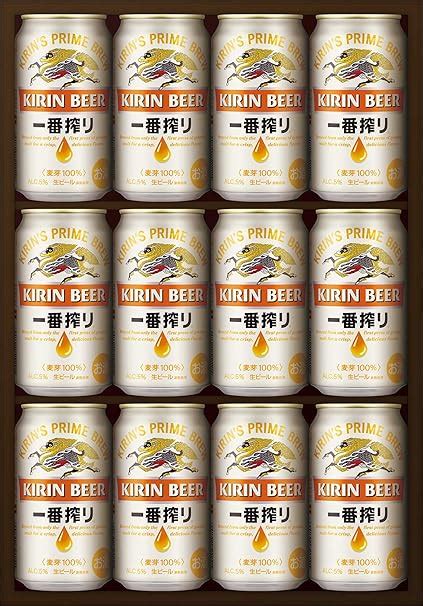 Jp： 【ビールギフト】キリン一番搾り生ビールセット K Ibi 350mlx12本 ギフトbox入り 食品