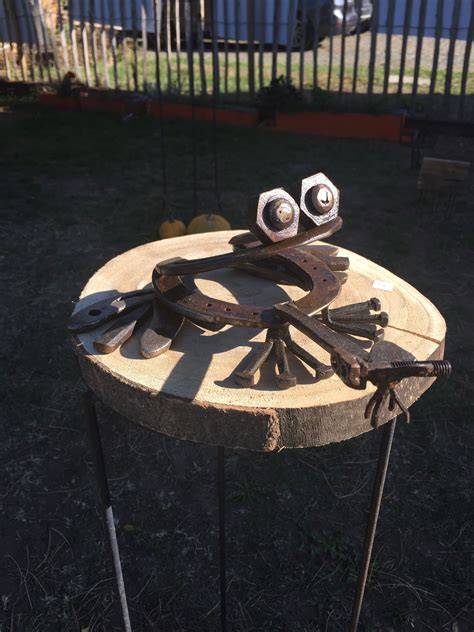 Eating Frog From Metal Scrap Welding Shop Yard Art Metal