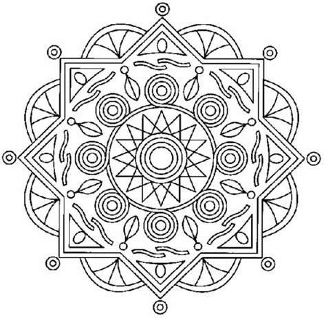 Coloriage Mandala Soleil relaxant dessin gratuit à imprimer