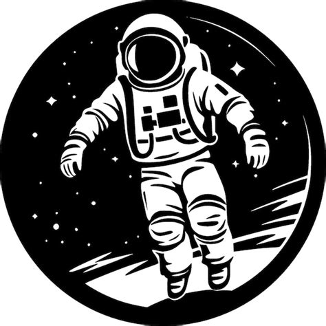 Astronaut Minimalistische Und Einfache Silhouette Vektorillustration