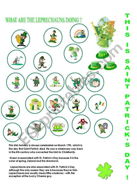 SAINT PATRICKS DAY ESL Worksheet By Storyteller