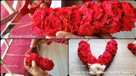 How To Make Rose Garland At Homeroja Poomalaiflower Mala For God