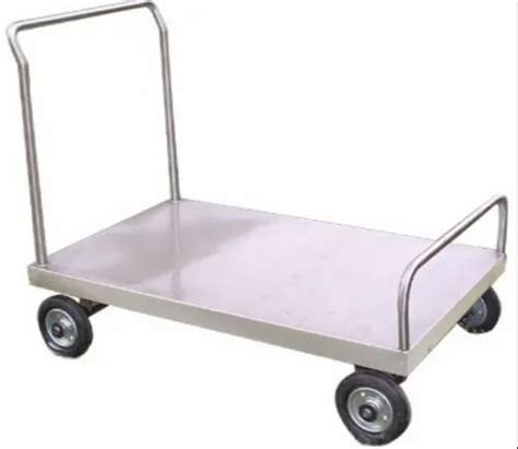 Stainless Steel Ss Platform Trolley For Industrial Load Capacity