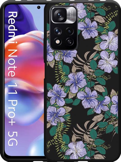 Cazy Hoesje Zwart Geschikt Voor Xiaomi Redmi Note 11 Pro Purple