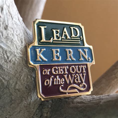 Enamel Pin Lead Kern Or Get Out Of The Way Wondermark Brand Dry Goods