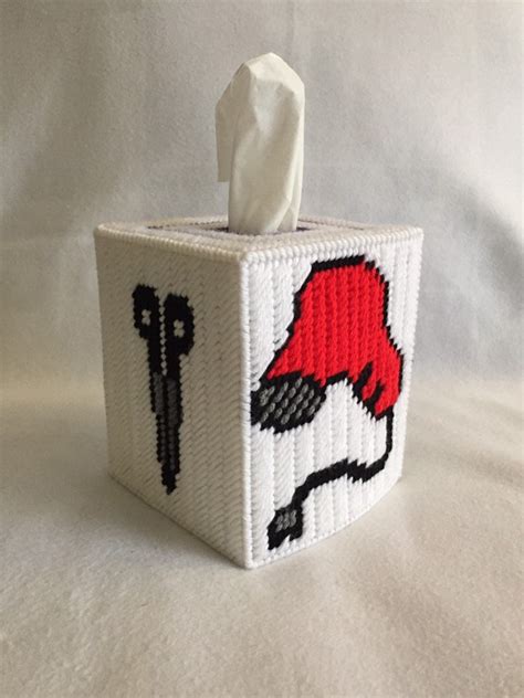 Hair Stylist Plastic Canvas Tissue Box Cover Tissue Topper Tbc Etsy